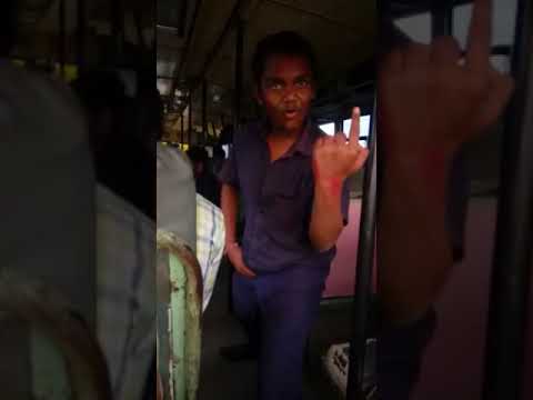 College student drunk and dancing in bus