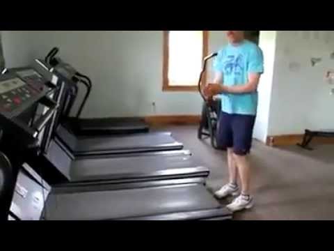 Treadmill fail - Double tap