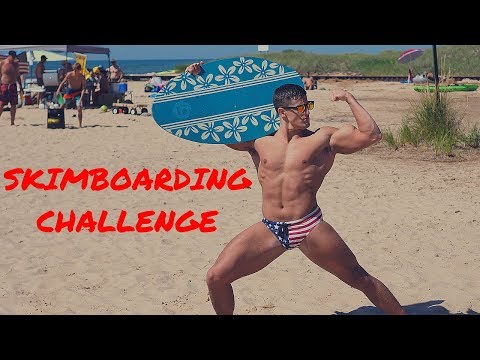 BODYBUILDER VS SKIMBOARDING *Extreme Tricks and Skills* | Crazy Water Sports Challenge Fail