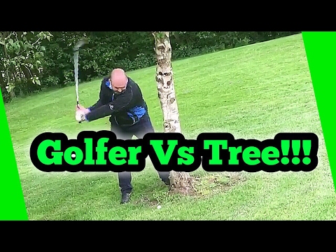 Golfer vs Tree | Golf Fail! | Snapped Golf Club!