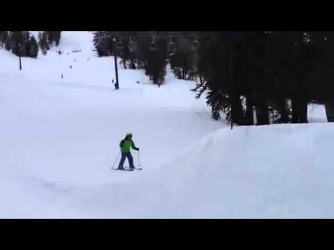 Little Kid Ski Jump fail